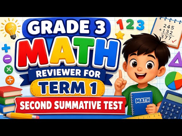 GRADE 3 - MATH | Term 1 - Second Summative Test #summativetest #grade3 #term1 #mathematics #math