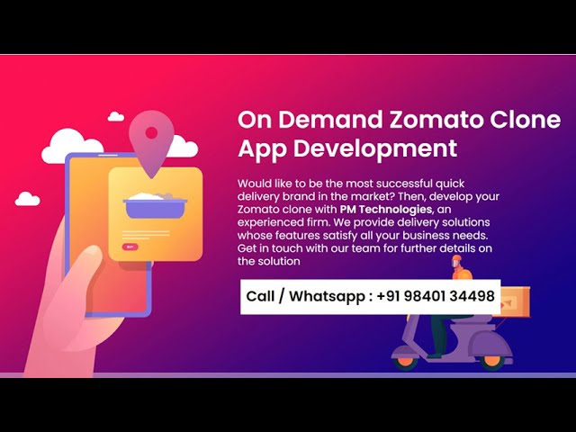On demand Zomato Clone App Development | Food Delivery App Zomato | Mobile App Development Company