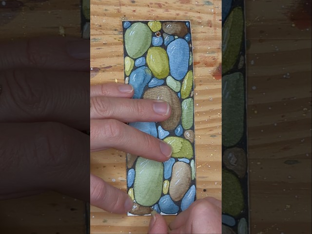 watercolor pebbles with shadows and highlights tutorial