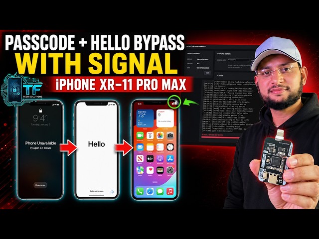 iPhone Passcode & Hello Screen Bypass With Signal | A12/A13 Pico 2 RP2350