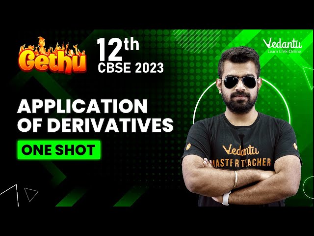 Application of Derivatives Class 12 Maths CBSE 2023 Complete Revision | Shimon Sir | V Master Tamil|