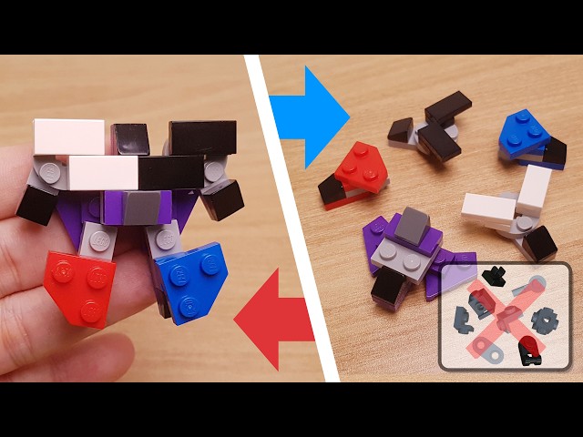 Mini LEGO brick 5 fighter jets combining transformer robot - Doomwing mini #LEGO #MOC #fighterjet