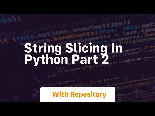 string slicing in python part 2