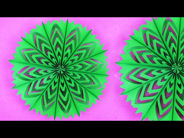 How to Make Unique 3D Paper Snowflake Step by Step | Paper Cutting Snowflake Design for Christmas
