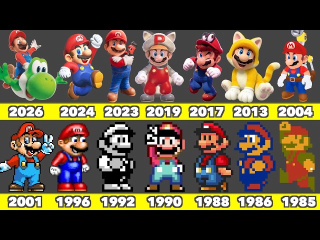 Evolution of Mario Movie and Game Graphics in Nintendo Games and The Super Mario Bros Movies