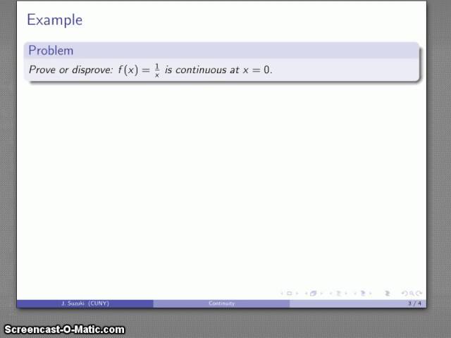 Calculus 090 Continuity