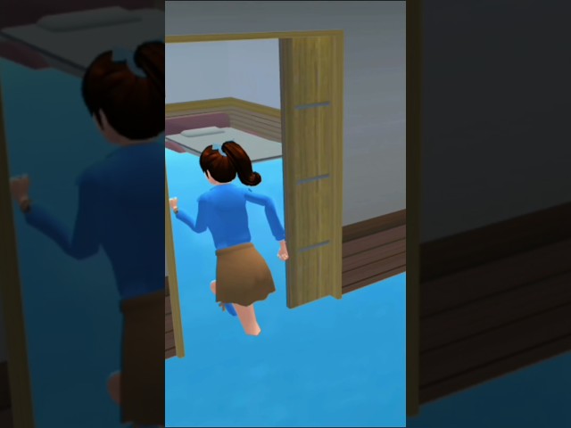 Rina's house is flooded❗❗ #shorts #trendingshorts #sakuraschoolsimulator #viralvideo #games #flood