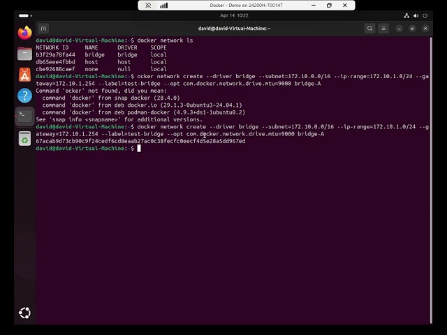 Creating a Docker bridge network