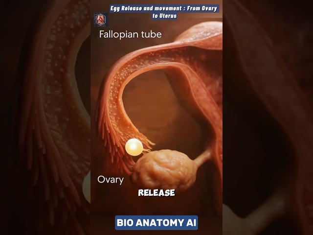 Egg Release and Movement in the Female Reproductive System | Human Biology 3DAnimation #ovulation