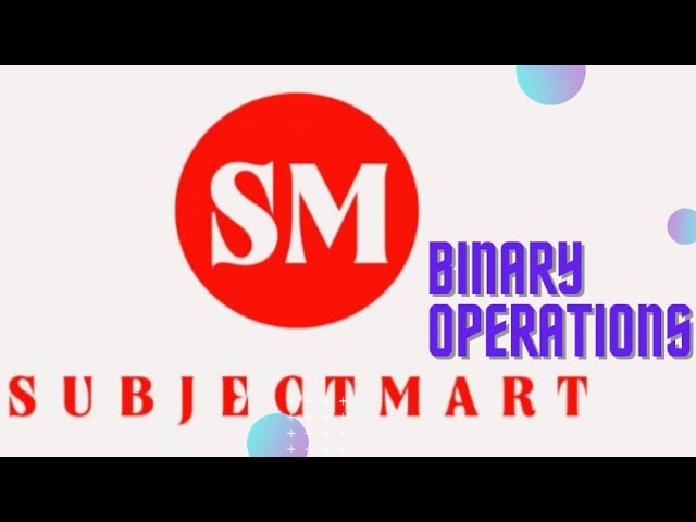 MATHS/FUTHER MATHS: BINARY OPERATION