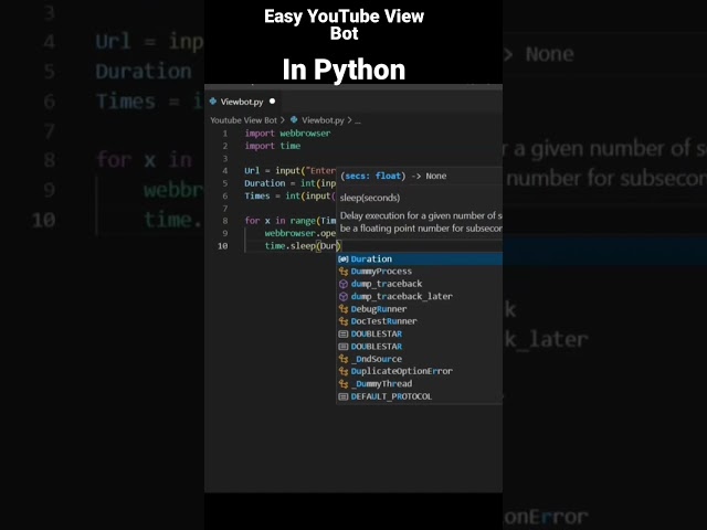 Simple YouTube View Bot in Python for beginners #coding #python #development