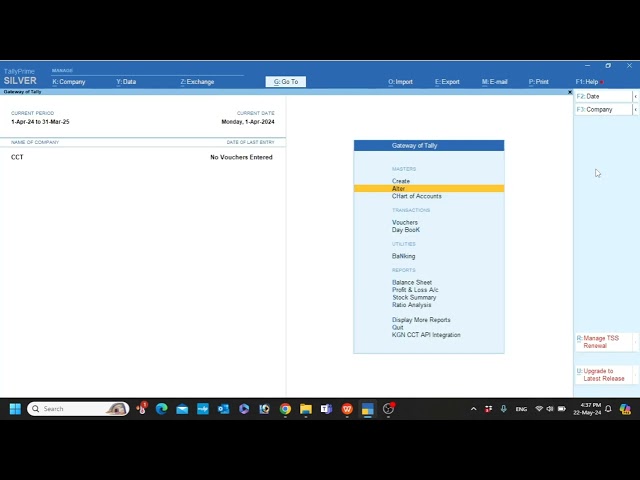 TALLY - API IMPLEMENTATION STEPS