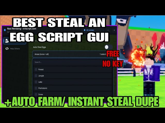 Steal An Egg Script GUI | AUTO FARM INSTANT STEAL HATCH SELL *NO KEY*