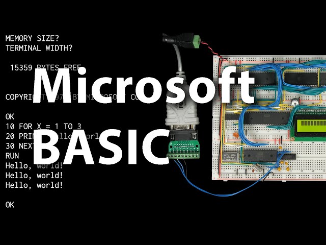 Running MSBASIC on my breadboard 6502 computer