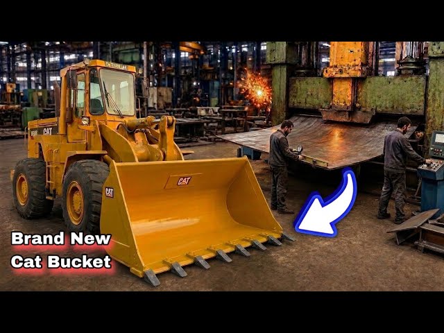 How to make Brand New Caterpillar Loader Bucket From Reclaimed USA Ship Steel! 😱| #manufacturing