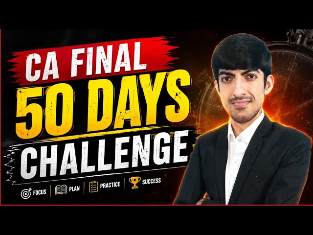ENOUGH is ENOUGH | Last 50 DAYS to CA FINAL | CA SHANKAR LAKHWANI