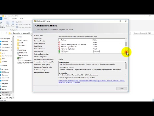 0 Instalación MS SQL server solucion - Solución al error 1638 - Newsoft MX