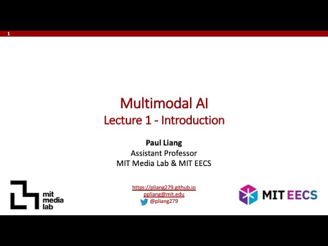 Lecture 1 – Course Introduction (MIT How to AI Almost Anything/Multimodal AI, Spring 2026)