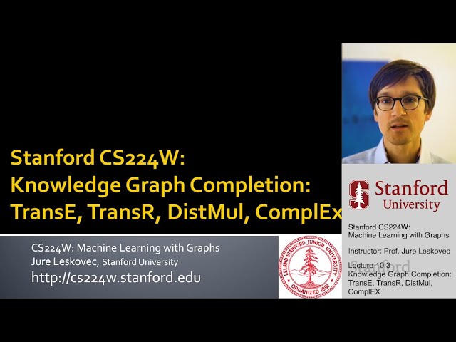 Stanford CS224W: ML with Graphs | 2021 | Lecture 10.3 - Knowledge Graph Completion Algorithms