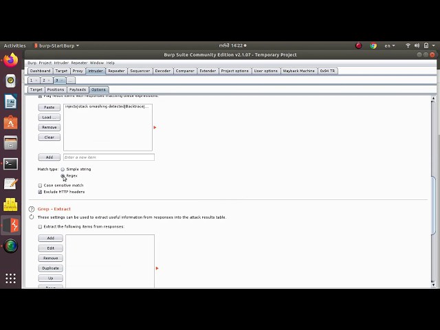 RCE with Burp Suite intruder + Regex