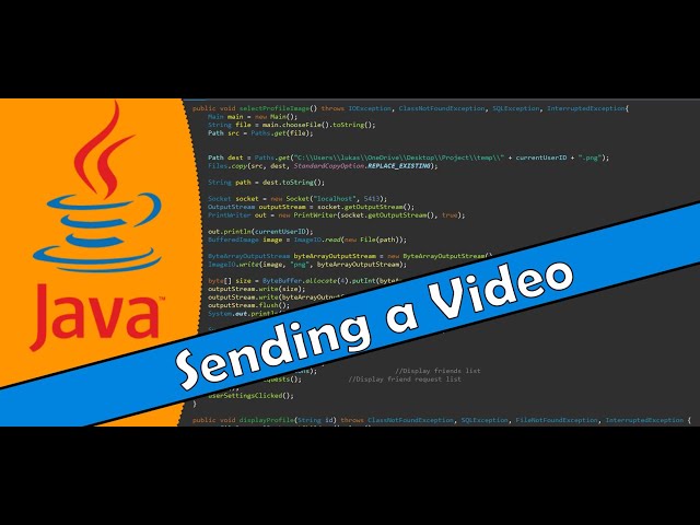 Java Tutorial 60 - Send a Video using Sockets