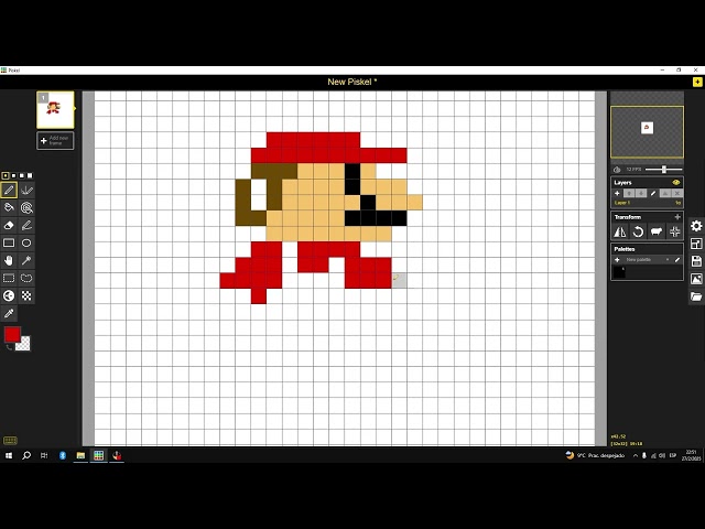 Como hacer Mario Bros pixel art en Piskel