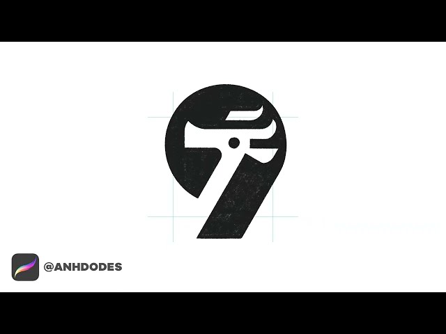 Negative Space Number 9 Gazelle Goat logomark design process cre: @anhdodes - Anh Do - logo designer