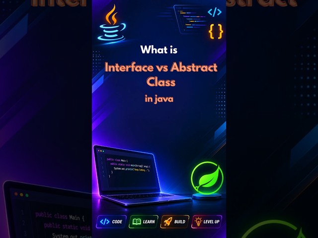 Interface vs Abstract Class in Java | Interview Question 🔥@JavaSpringCoding  #java #javainterview