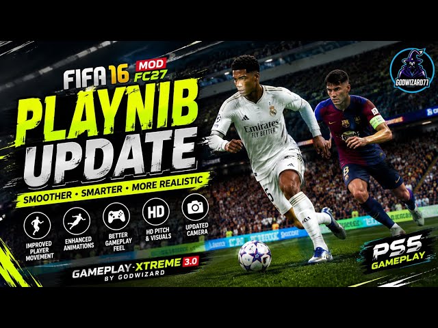 🔥 FIFA 16 MOD FC27 | NEW PLAYNIB UPDATE ⚽ Realistic Gameplay & PS5-Style Experience