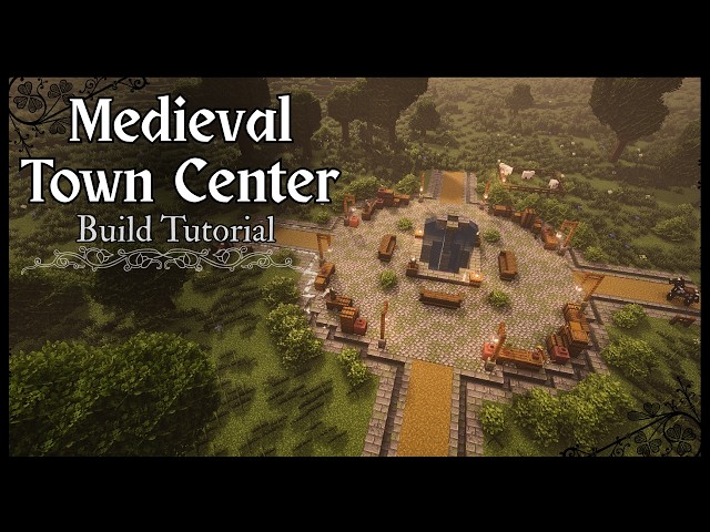 How to build a Medieval Town Center | A Minecraft Tutorial