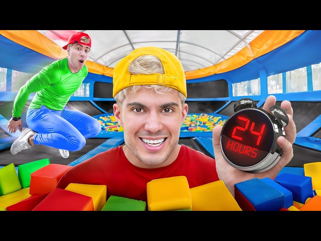 24 HOURS IN A TRAMPOLINE PARK