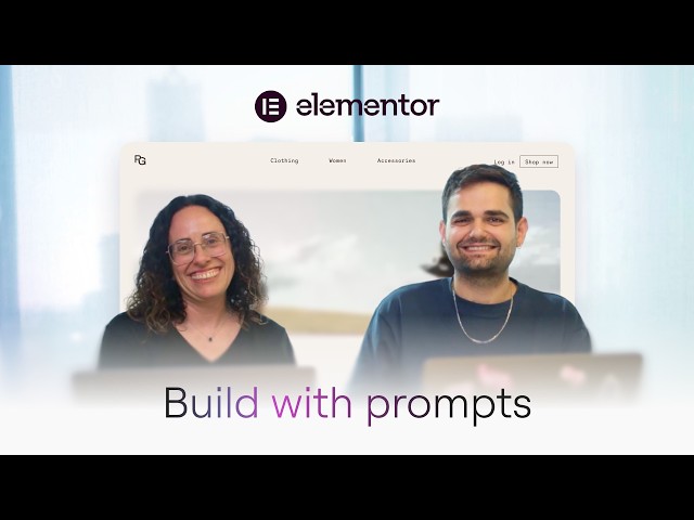 Generating a landing page & design system from single prompts in Elementor (webinar replay)