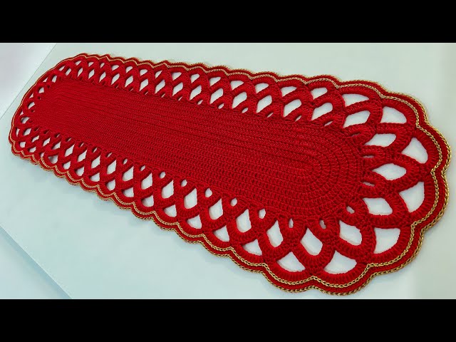 Trilho de mesa de crochê passo a passo / Trilho de mesa Catia