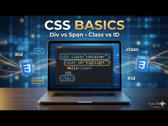 CSS Basics Explained: Div vs Span, Class vs ID, and How CSS Really Works (Beginner Tutorial)