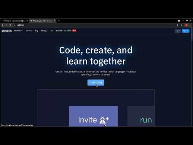 Як зареєструватись на replit.com
