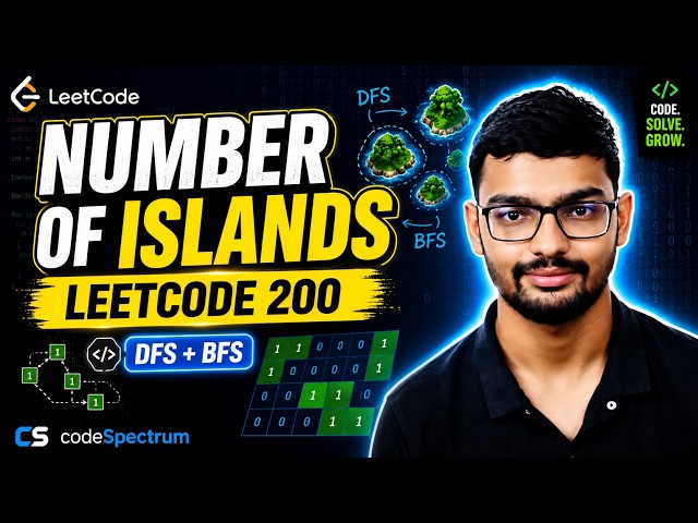 Number of Islands | LeetCode 200 | DFS & BFS Explained in Java | Interview Question