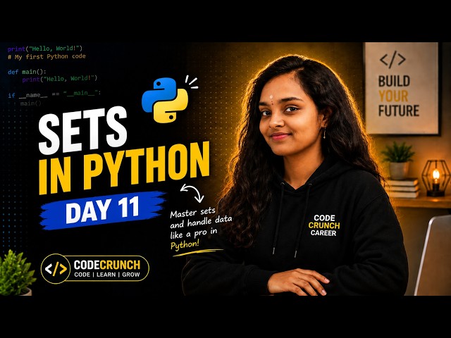 Learn Python Sets in just 5 Minutes| Day 11 | 100 Days of Python | Python Interview Questions