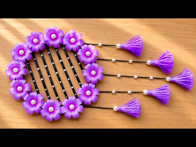 😍 Easy Paper WALL HANGING for HOME DECORATION • paper crafts • art and craft • flowers ideas 💕
