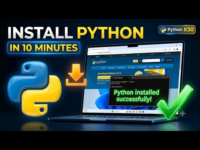 Install Python in 10 Minutes | Complete Python Setup for Beginners (Python 30)