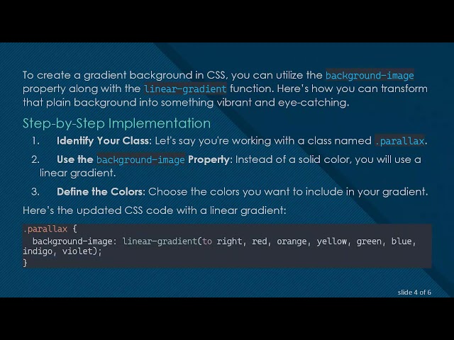 Create Stunning Color Gradients with CSS