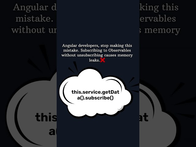 ❌ Forgetting to Unsubscribe from Observables #javascript #frontendcourse #coding #angular