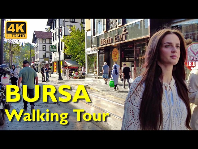 Bursa Turkey 🇹🇷 4K UHD City Center Walking Tour 2026 | Ulu Cami, Grand Bazaar & Koza Han