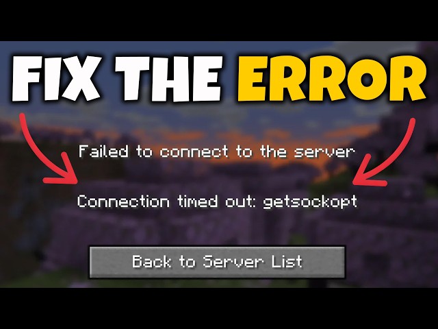 How To Fix Connection Lost Error in Minecraft (Java.netSocketException Connection Reset)
