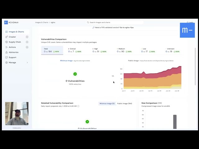 Demo: Migrate Node, Mongo, and Python to Minimus Hardened Container Images