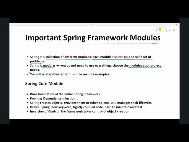 Important Spring Framework Modules