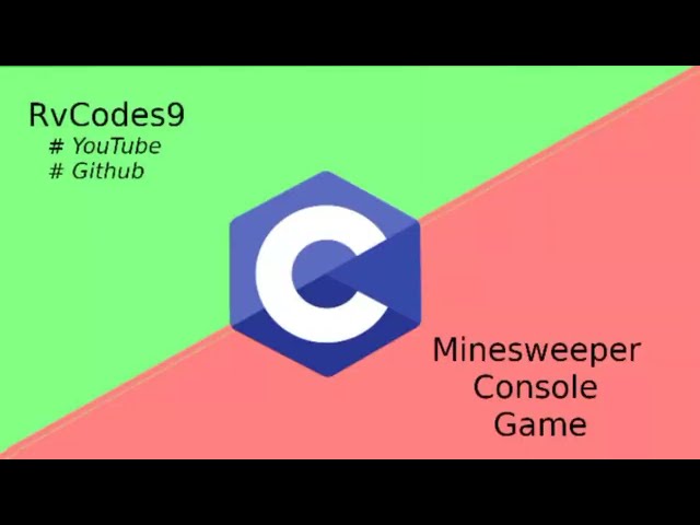 C programming language / Minesweeper console game development - Visual Studio Code 