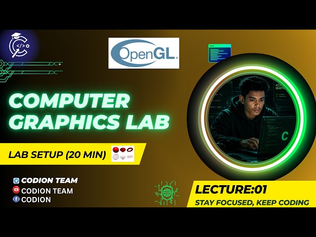 Lec-01 | OpenGL Setup in CodeBlocks for Computer Graphics Lab | FreeGLUT Installation 2026