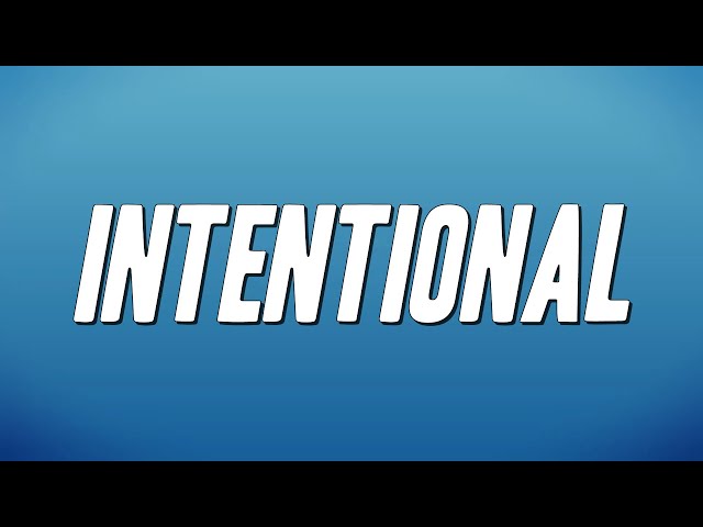 Travis Greene - Intentional (Lyrics)