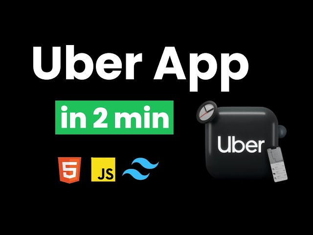 I CREATE UBER APP IN 2 MIN USING HTML & TAILWIND CSS AND JAVASCRIPT | WEB DEVELOPMENT PROJECTS