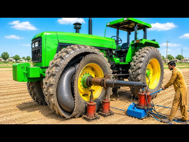 Tractor & Dozer Tyre Rescue After Deep Cut